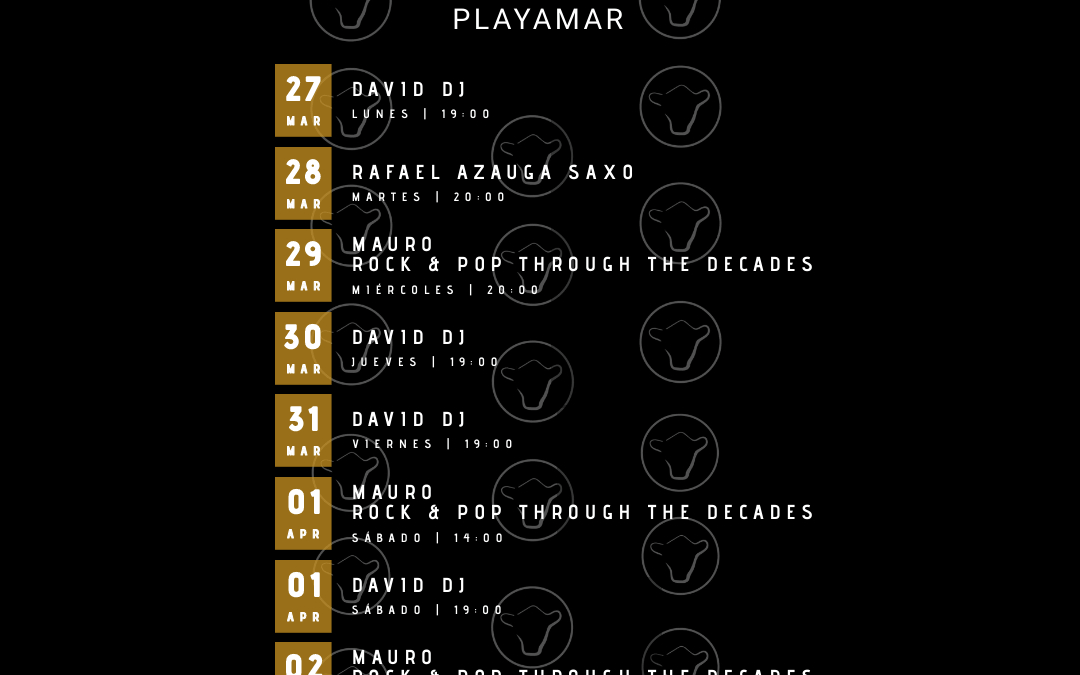 LIVE MUSIC-March the 27th